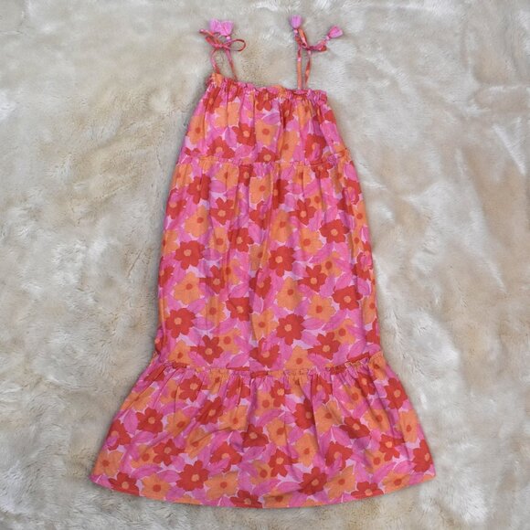 Feather For Arrow Other - Feather For Arrow Girls Floral Pink Maxi Dress Size 8 Sun Dress